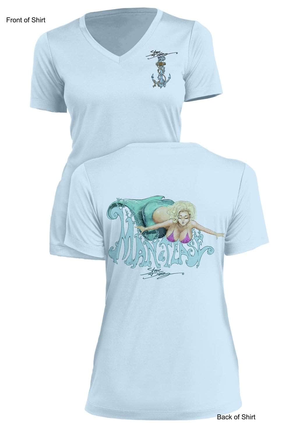 Man-A-Tease - Ladies Short Sleeve V-Neck-100% Polyester